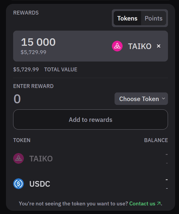 Add rewards