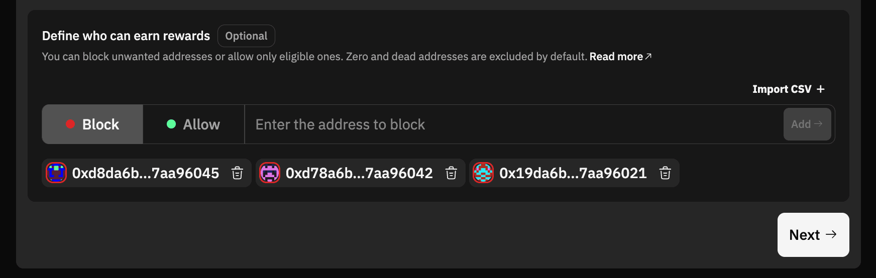 Empty restrictions
