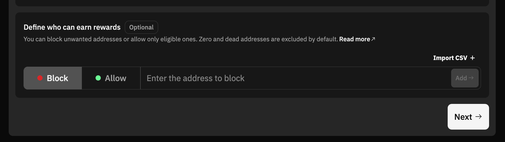 Empty restrictions